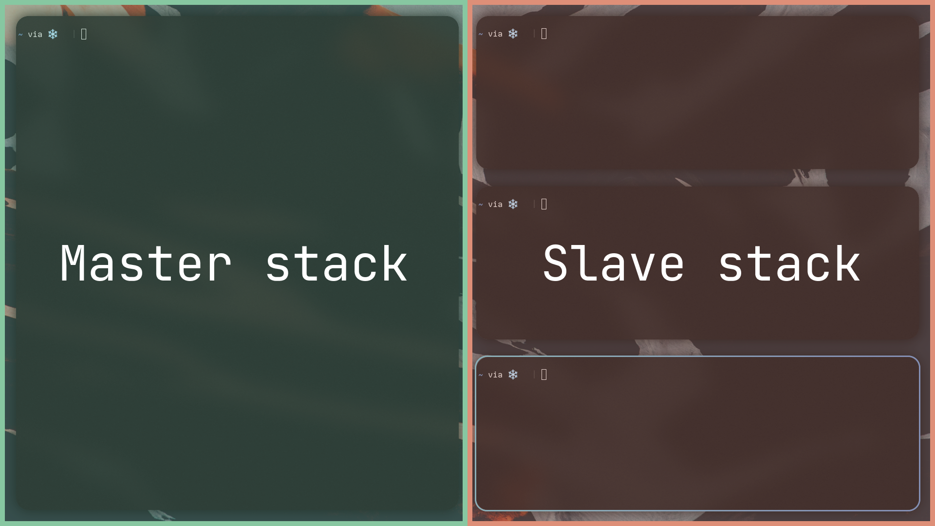Master slave stack